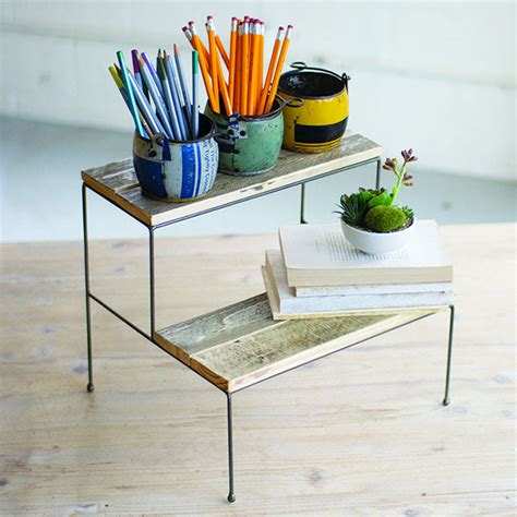 roost metal display box|Two Tiered Recycled Wood & Metal Display Stand – .